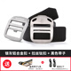 巖途（ROCKWAY）純鈦戶(hù)外腰帶防金屬過(guò)敏帆布皮帶男青年尼龍褲帶休閑男士簡(jiǎn)約褲帶 鈦牛拉絲扣+白鋁合金扣-配黑色帶 125cm 【L碼】
