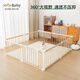 Jolly Baby兒童游戲圍欄地上客廳嬰兒防護欄室內(nèi)家用寶寶爬行學(xué)步安全木柵欄 新西蘭松180*200【白色扣帶門】