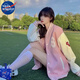 nasawassup復古學(xué)院風(fēng)加絨粉色棒球服女春秋新款百搭加厚夾克開(kāi)衫顯瘦外套女 粉色 L (建議100-115斤)