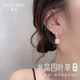 沫蘭四葉草S925銀耳環(huán)女士玫瑰金耳飾女生生日紀(jì)念日禮物送女友