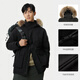 駱駝（CAMEL）【王俊凱同款】戶(hù)外羽絨服冬季新款連帽羽絨衣中長(cháng)款保暖防風(fēng)外套 AA12264035E，幻影黑，男女同款 L