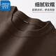 真維斯（JEANSWEST）毛衣男加絨加厚保暖上衣秋冬一體絨舒適百搭學(xué)生針織毛衣打底衫 咖啡色（加厚圓領(lǐng)毛衣） L(推薦110斤-130斤左右)