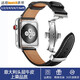 達梭適用蘋(píng)果手表帶iwatch10代apple watch真皮蝴蝶扣SE/4/5/6/7/8/9表鏈小眾se復古ultra2/1表帶 經(jīng)典黑-銀色蝴蝶扣 40/41/42mm表盤(pán)通用