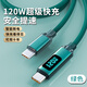 艾昊者120W超級(jí)閃充PD雙Type-C充電線(xiàn)車(chē)載ctoc適用蘋(píng)果15/15華為小米mabook筆記本電腦數(shù)顯數(shù)據(jù)線(xiàn)6A 雙頭Type-C【120W先鋒閃充】桔梗綠 動(dòng)態(tài)智能數(shù)顯【1.5米】充滿(mǎn)自動(dòng)斷