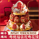 優(yōu)膳坊（YOUSHANFANG）壽桃饅頭送老人生日禮物中式蛋糕花餑餑長(zhǎng)輩80過壽賀70祝壽包花饃 三層福袋壽桃 (1大16小)1700g