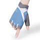 喬美婷打羽毛球專(zhuān)用手套運動(dòng)健身半指網(wǎng)球護手套男女防曬防磨防滑防起繭 羽毛--新款淺藍色 M
