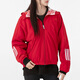 阿迪達(dá)斯 （adidas）衛(wèi)衣女裝夏季新款跑步健身時(shí)尚潮流休閑服連帽梭織連帽套頭衫 兩面穿HC2803紅色 M