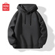 名創(chuàng  )優(yōu)品（MINISO）連帽衛衣男重磅寬松春秋季休閑高級感青少年潮流外套 深灰 3XL