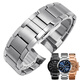 磨砂精鋼手表帶適配阿瑪尼AR2434 2448 2457 2432 2458表鏈男不銹鋼鋼帶22mm 銀色 22mm
