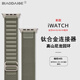 表帶哥適用蘋(píng)果手表表帶s10表帶高定款夏季透氣11/9/8/7iwatch45/46/49MM/ultra3/2/1高山尼龍表帶橄欖M