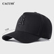 CACUSS帽子男士四季大頭圍高頂棒球帽登山休閑鴨舌帽戶(hù)外遮陽(yáng)太陽(yáng)帽黑中