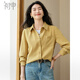 初申秋冬厚長(cháng)袖襯衫女幾何口袋襯衣通勤疊穿外套襯衣S144C6008