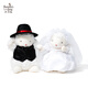 海灣兔Bunnies 新婚禮物520情人節禮物送女友閨蜜紀念小羊公仔毛絨禮盒 【824198】禮服舞裙婚紗小羊白白