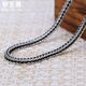 夢(mèng)至尊男士項鏈男款四方狐尾蛇骨鏈S925銀韓版時(shí)尚銀飾品霸氣粗 粗2.8毫米長(cháng)65厘米