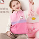 Hello Kitty女童馬甲秋裝2025新款兒童搖粒絨外穿童裝洋氣中大童坎肩馬夾春季 玫紅 513287 120