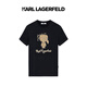 Karl Lagerfeld純棉釘珠短袖t恤男2025新款夏季上衣老佛爺男裝E42M1704 黑色 M