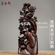 藝永軒 木雕擺件 黑檀木喜上眉梢雕刻工藝品 客廳玄關(guān)辦公室桌面裝飾品 實(shí)木黑檀木 酒柜擺件【高30cm】