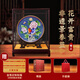 京杭故事北京景泰藍(lán)銅胎掐絲琺瑯盤子桌面擺件中國(guó)特色禮品送老外手工制作 十寸款二【紫檀木玻璃框】