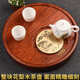 錦格整塊花梨木茶盤(pán)實(shí)木茶臺功夫茶具排水干泡黑檀木大茶托盤(pán)家用茶托 花梨木銅圓滿(mǎn)盤(pán)：40cm*4.5cm