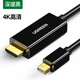 綠聯(lián)（UGREEN） Mini DP轉(zhuǎn)HDMI轉(zhuǎn)換線迷你dp高清蘋(píng)果MacBook雷電接口接電視投影 4K高清-黑色 1.5米 20848