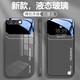 品托 適用蘋果8plus手機(jī)殼iPhone7/8/se2液態(tài)玻璃保護(hù)套新款大視窗全包防摔個性創(chuàng)意男女 蘋果7P/8Plus【石墨灰-A1大視窗】+鋼化膜 液態(tài)玻璃