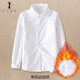 功夫螞蟻女童純棉白襯衫兒童長(cháng)袖演出服襯衣中大童校服打底衫中小學(xué)上衣 單花邊-加絨款 140