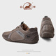 公羊板鞋男2026春秋百搭男鞋真皮薄款休閑鞋子低幫厚底輕便透氣運動(dòng)鞋 卡其 41