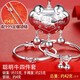 銀蝶坊 牛寶寶手鐲9999足銀長(cháng)命鎖套裝嬰兒銀飾滿(mǎn)月百日周歲禮物男女孩 聰明牛+銀鏈+可愛(ài)牛手鐲一對（配證書(shū)）