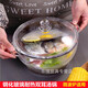 樂艾瑾鋼化煲?guī)w透明玻璃湯碗耐熱雙耳帶玻璃蓋玻璃鍋家用玻璃煲泡面碗 2.5升