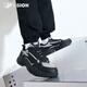FILA FUSION潮牌斐樂男女鞋機(jī)能潮鞋新款海螺鞋網(wǎng)面透氣跑步鞋情侶跑鞋 黑/銀器灰-BS 男鞋 42
