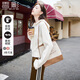 香影連帽拉鏈針織開(kāi)衫女2026春季新款氣質(zhì)慵懶米色長(cháng)袖毛衣外套 米色 S