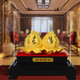錦呈祥絨沙金壽桃擺件祝壽送老人長(zhǎng)輩爺爺奶奶607080歲大壽生日禮物禮品 雙壽桃 小號(hào)