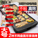 安尚電燒烤盤(pán)肉魚(yú)鍋烤涮火鍋一體鍋插電燒烤爐韓式家用不粘易清洗電煎鍋智能控溫室內鐵板燒煎烤機升級加厚大號