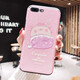 霸時代 蘋果7手機殼卡通蘋果7plus男女款iPhone8plus防摔七八浮雕蠶絲紋皮套保護套 蘋果7P/8plus【升級版】全包軟殼-可愛如豬