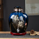 景德鎮陶瓷酒壇酒缸泡酒瓶密封復古釀酒存酒瓶高檔禮品酒壺酒罐 蘭花釉帶不銹鋼龍頭送鎖扣底座 20斤