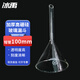 冰禹 BYhb-11 實驗室三角漏斗 高硼硅漏斗玻璃漏斗 分離漏斗實驗用品 短管 100mm