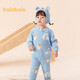 巴拉巴拉嬰兒連體衣冬裝寶寶哈衣爬服包屁衣半邊絨保暖萌