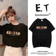 Eperdument學(xué)院風(fēng)少女休閑百搭純棉短袖t恤女寬松韓版閨蜜裝學(xué)生上衣服ins潮 黑色小熊 L
