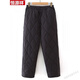 恒源祥輕奢老年人冬裝女老太太輕薄羽絨棉褲冬季外穿褲子老年保暖奶奶褲 8312黑色直筒 4XL 建議170-190斤