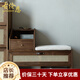 古倫恩黑胡桃木換鞋凳家用門口北歐軟包鞋柜坐凳一體入戶實(shí)木穿鞋凳 北美黑胡桃木換鞋凳