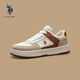 美國馬球協(xié)會（U.S.POLO ASSN.）休閑男鞋2025春夏季新款經(jīng)典板鞋男撞色休閑鞋厚底增高百搭鞋子男 米棕 41 -
