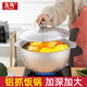 玉鳥(niǎo)新疆抓飯鍋純鋁手抓飯鍋燉羊肉牛肉鍋家用加厚湯鍋炒菜鍋鋁鍋 抓飯鍋帶蓋 30cm