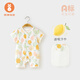 微獅牧尼寶寶短袖連體衣夏季薄款初生嬰幼兒衣服紗布夏裝哈衣爬服