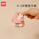 康巴豆嬰兒0-3歲翻蓋手套小童寶寶冬季保暖一歲男女童秋冬薄款小孩手套 粉色小兔款半指 約0-3歲