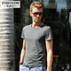 英爵倫 夏季男士短袖T恤打底衫 英倫風(fēng)男裝衣服 純色夏裝歐美上衣 深花灰 170/M