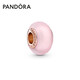 潘多拉（PANDORA）啞光粉穆拉諾玻璃串飾串珠飾品配件教師節禮物 玫瑰金色 均碼