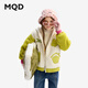 馬騎頓（MQD）MQD童裝女大童加厚連帽外套2024冬裝兒童寶寶保暖衛衣開(kāi)衫 牛油果色 160