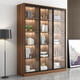 學(xué)生時(shí)代（SCHOOLDAYS）推拉門(mén)書(shū)柜實(shí)木帶門(mén)書(shū)架玻璃門(mén)書(shū)柜手辦柜文件柜實(shí)木組合書(shū)櫥 E0級生態(tài)板 三門(mén)(1.6m長(cháng))5層