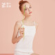 頂瓜瓜兒童內衣發(fā)育期小學(xué)生純棉女童大童吊帶背心少女文胸 白 150/75