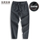馬克華菲【超柔內里】加絨休閑褲男2025秋季新款保暖燈芯絨純色簡(jiǎn)約長(cháng)褲 深灰色261 L